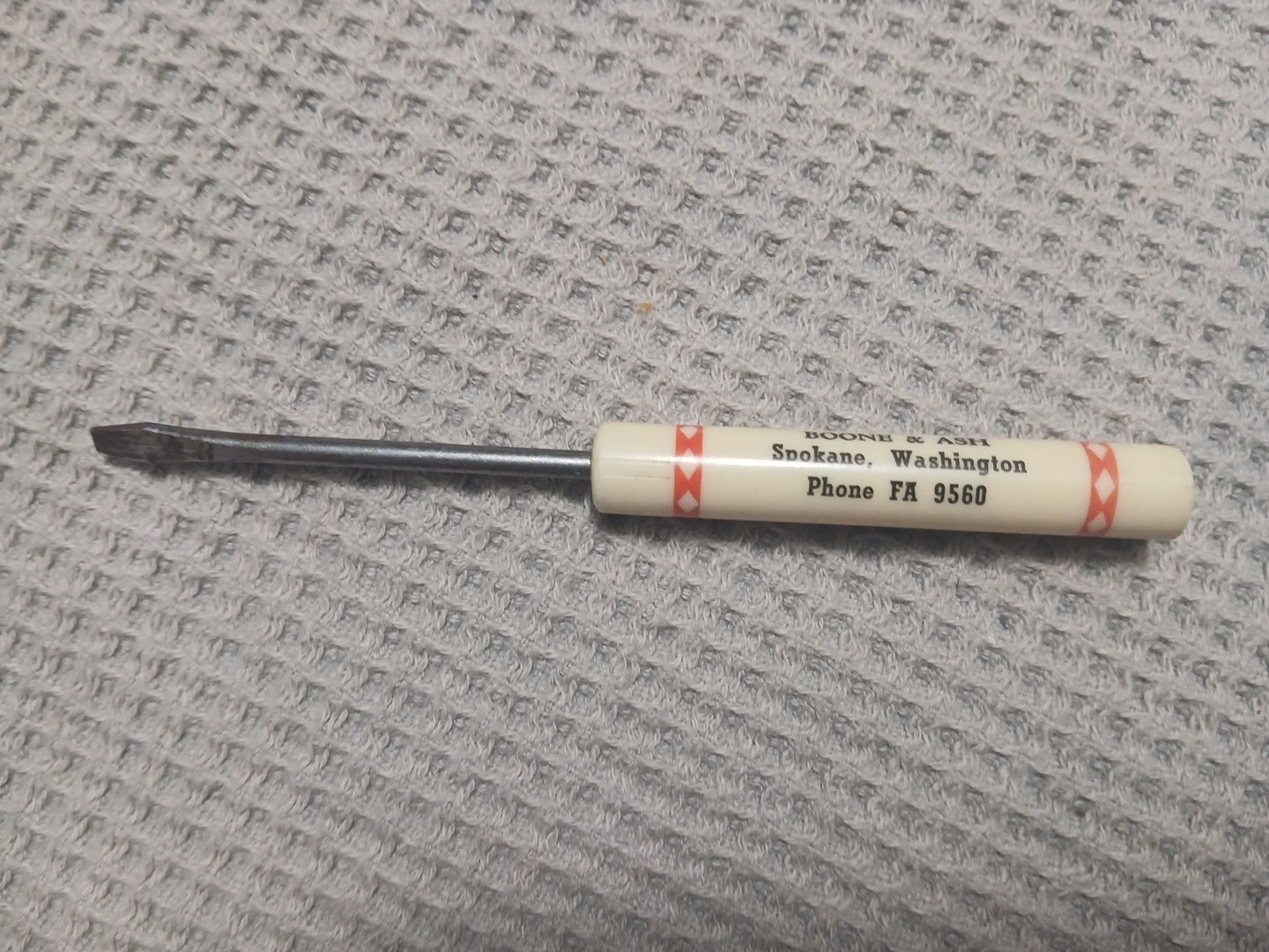 Vintage Phillips 66 Screwdriver Larson’s 66 Service Boone & Ash Spokane, Wash