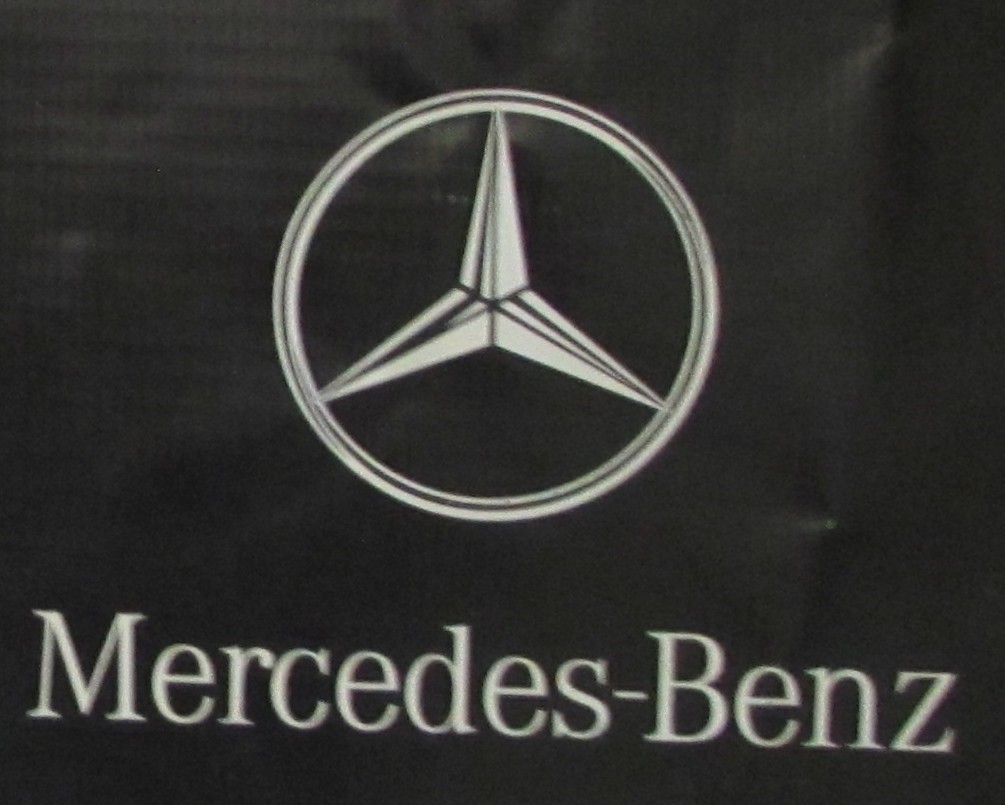 MERCEDES~BENZ OLDER 12″ X 30″ DEALER DISPLAY BANNER. 2 SIDES, GREAT & FREE SHIP