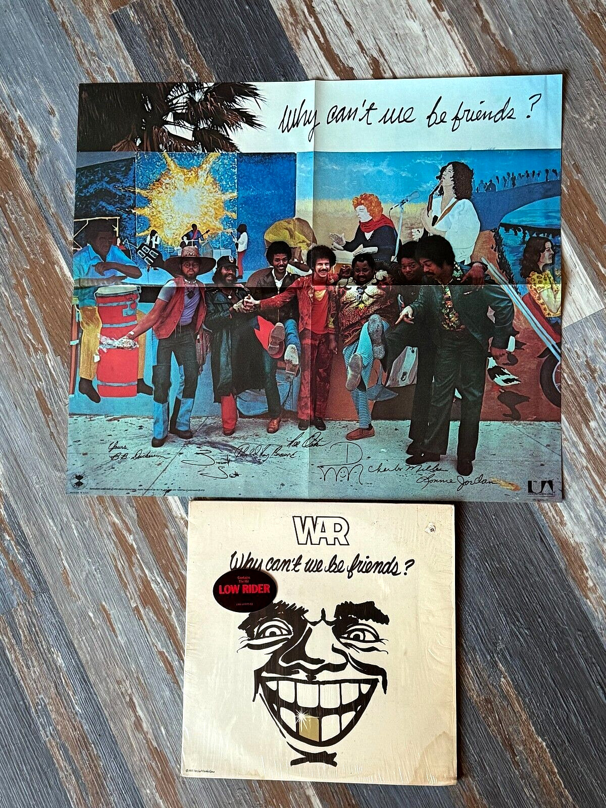 6 Vintage vinyl LP Record Job Lot WAR ASIA yes Tormato Albino Gorilla Cheap Trik