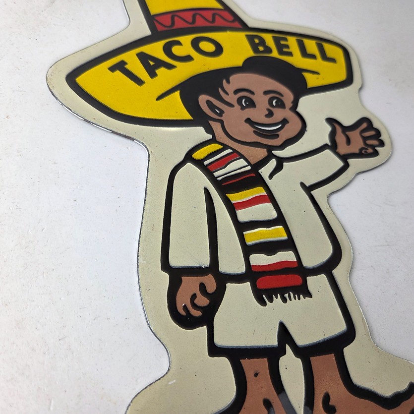Vintage Taco Bell Sign – Fast Food Diner Gas Pump Porcelain Sign