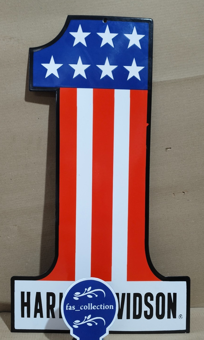 Harley Davidson Porcelain Enamel Sign 30 x 17.5 Inches 1 Sided