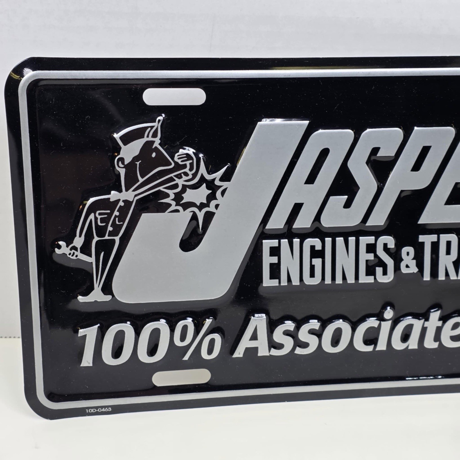 Jasper Engines & Transmissions License Plate Embossed Sign Associate Owned
