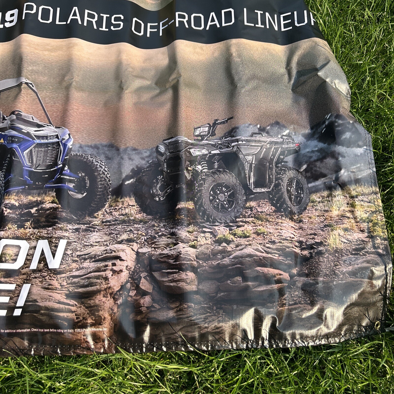 2019 Polaris Off Road Line Up Garage Utility Vinyl Banner Man Cave Sign 93 X 35