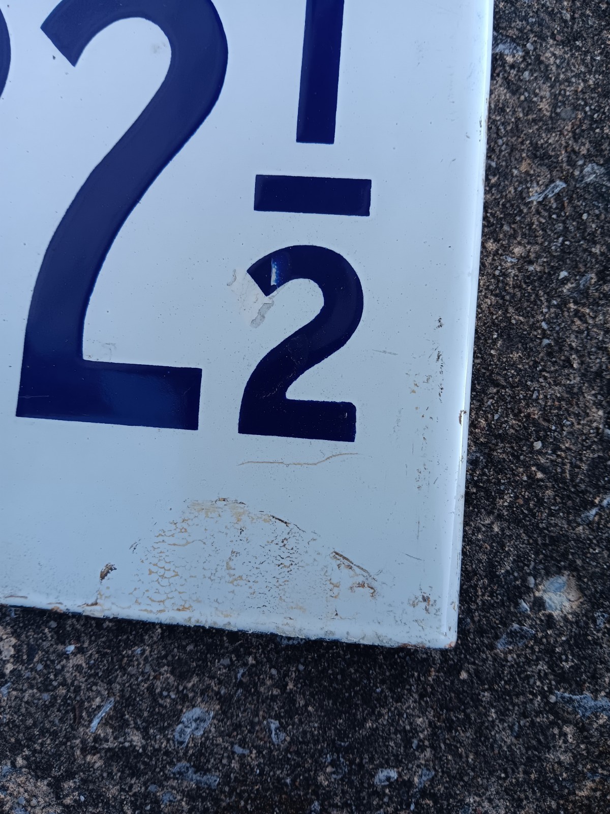 Vintage Porcelain Gas Pump Price Sign, Porcelain Gas Station Sign