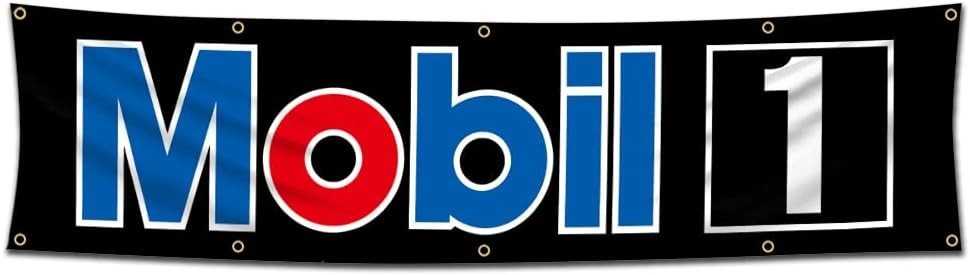 2x8ft Mobil 1 Oil Racing Garage Room Decor Car Flag Banner Sign