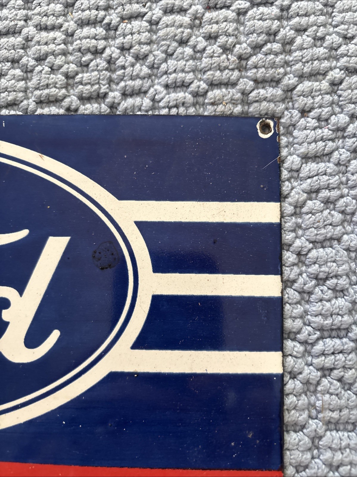 VINTAGE FORD MONARCH DEALERSHIP STEEL SIGN HEAVY METAL NICE 12 X 8 A1