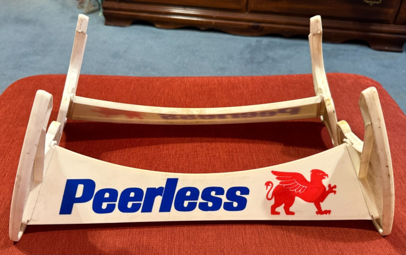 Vintage Rare Peerless Tire Shop Display Rack Sign Gas Oil Service Station