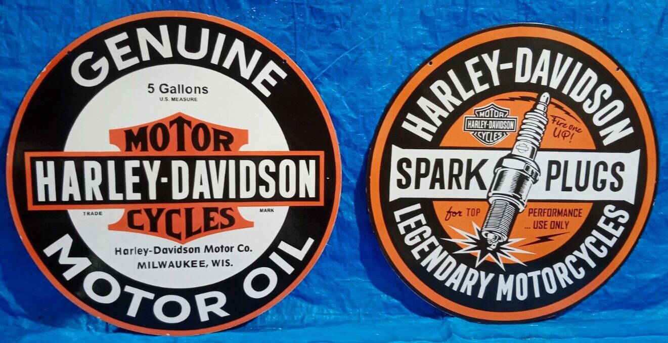 2 Porcelain Enamel Sign, More Details In Description