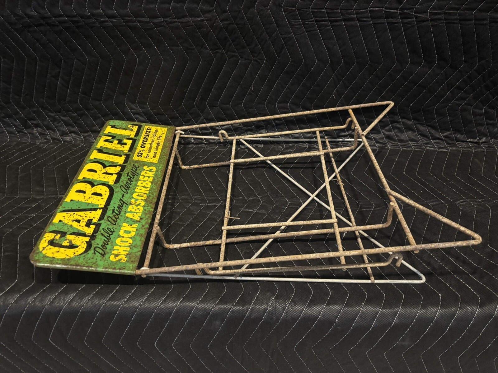 Original Early Gabriel Shock Absorbers Display Rack Tin Sign FREE SHIPPING