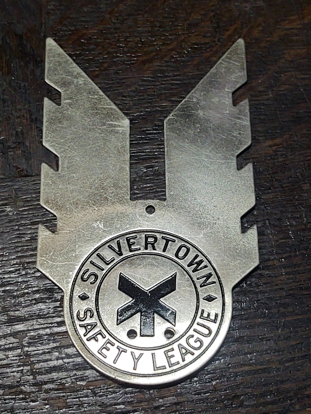 Vintage Goodrich Silvertown Safety League License Plate Topper 1930s Canada Made