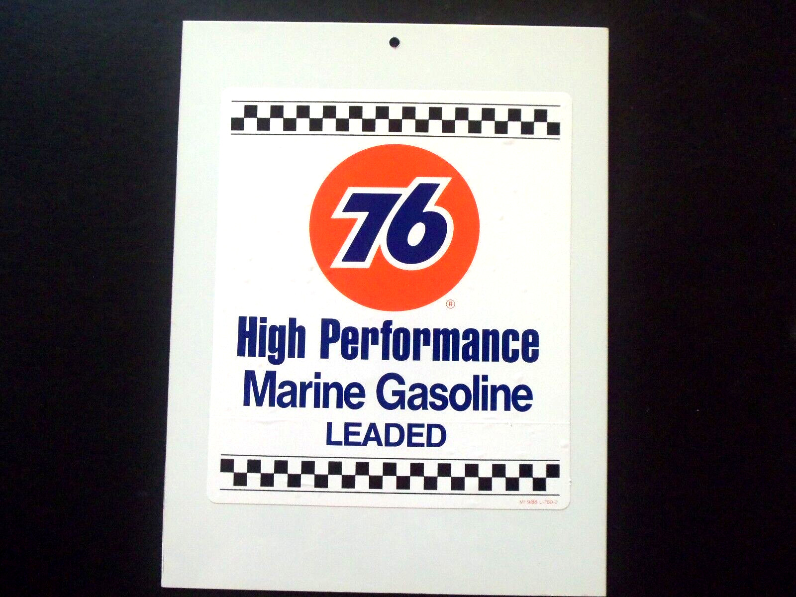 Union 76 Sign Marine Gasoline Pump Plate Sticker High Performance Boat Racing