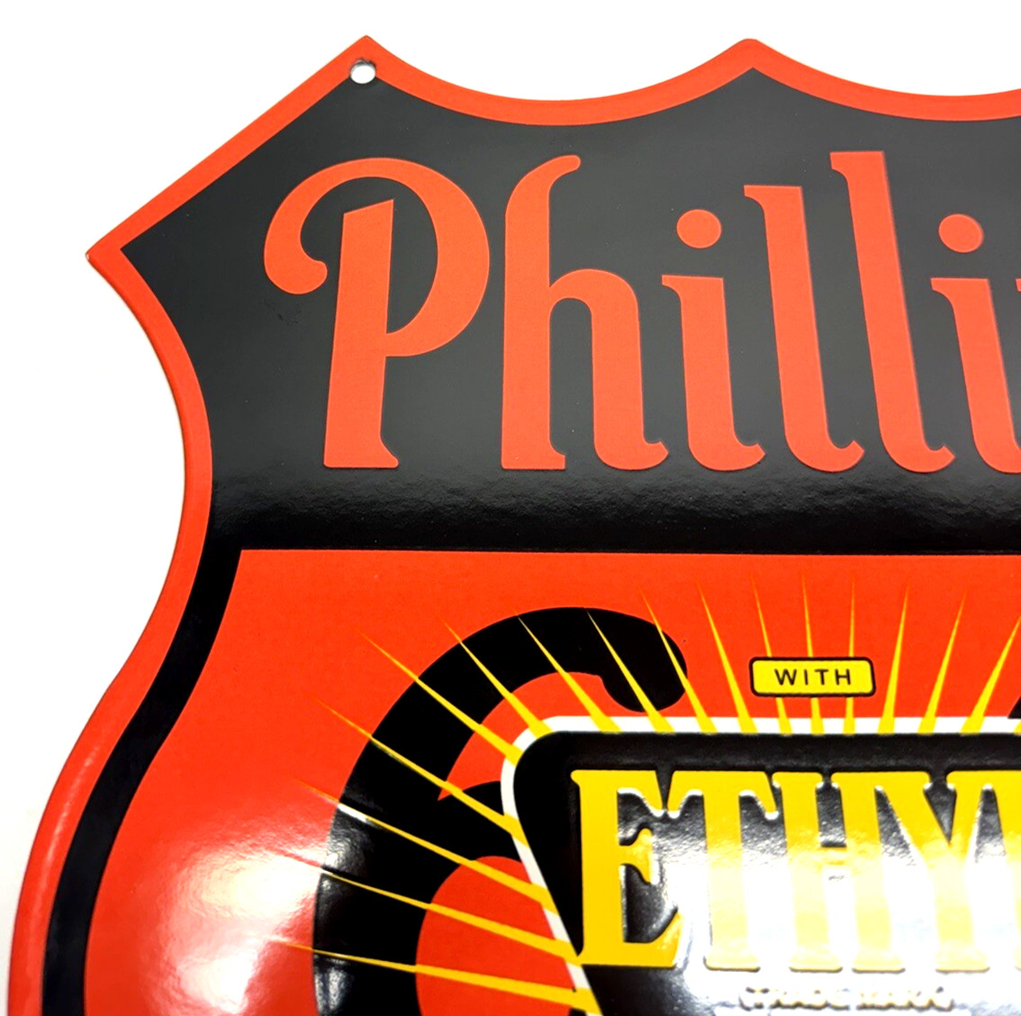 Vintage Phillips 66 Ethyl Porcelain Sign- Service Station Gasoline Americana