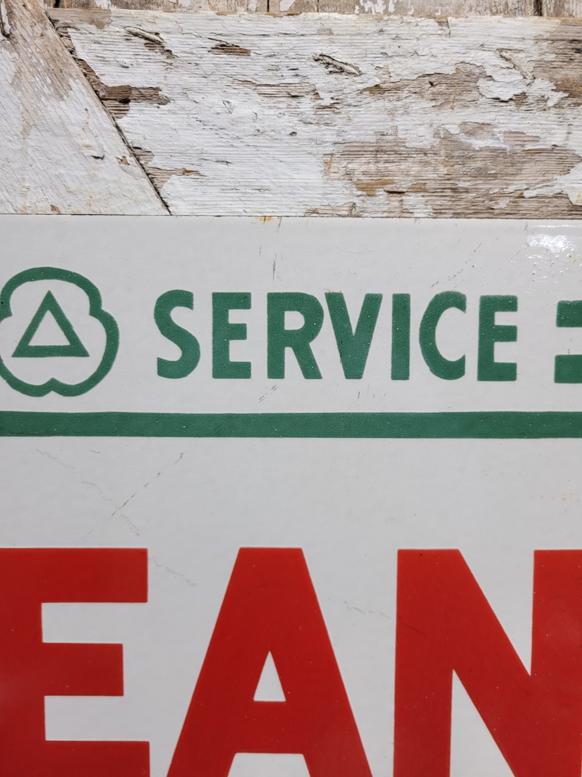 VINTAGE CITIES SERVICES PORCELAIN SIGN OLD GAS STATION RESTROOM BATHROOM TOILET