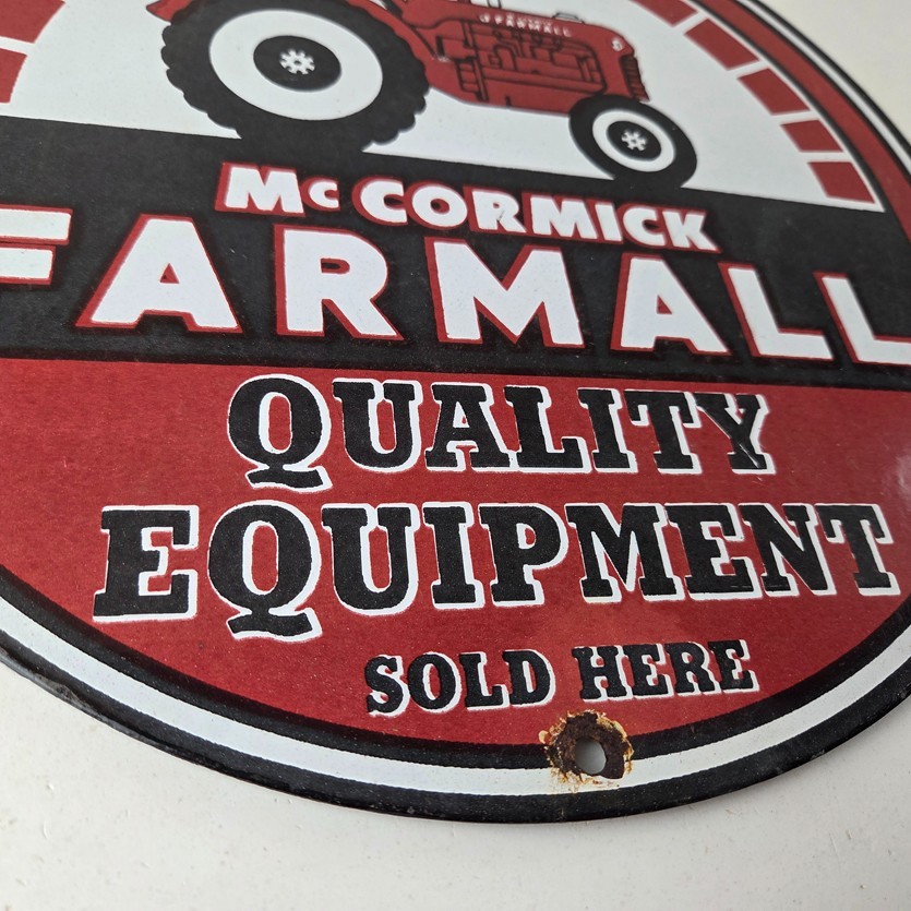 Vintage Farmall International Harvester Sign – Porcelain Farm Barn Gas Pump Sign