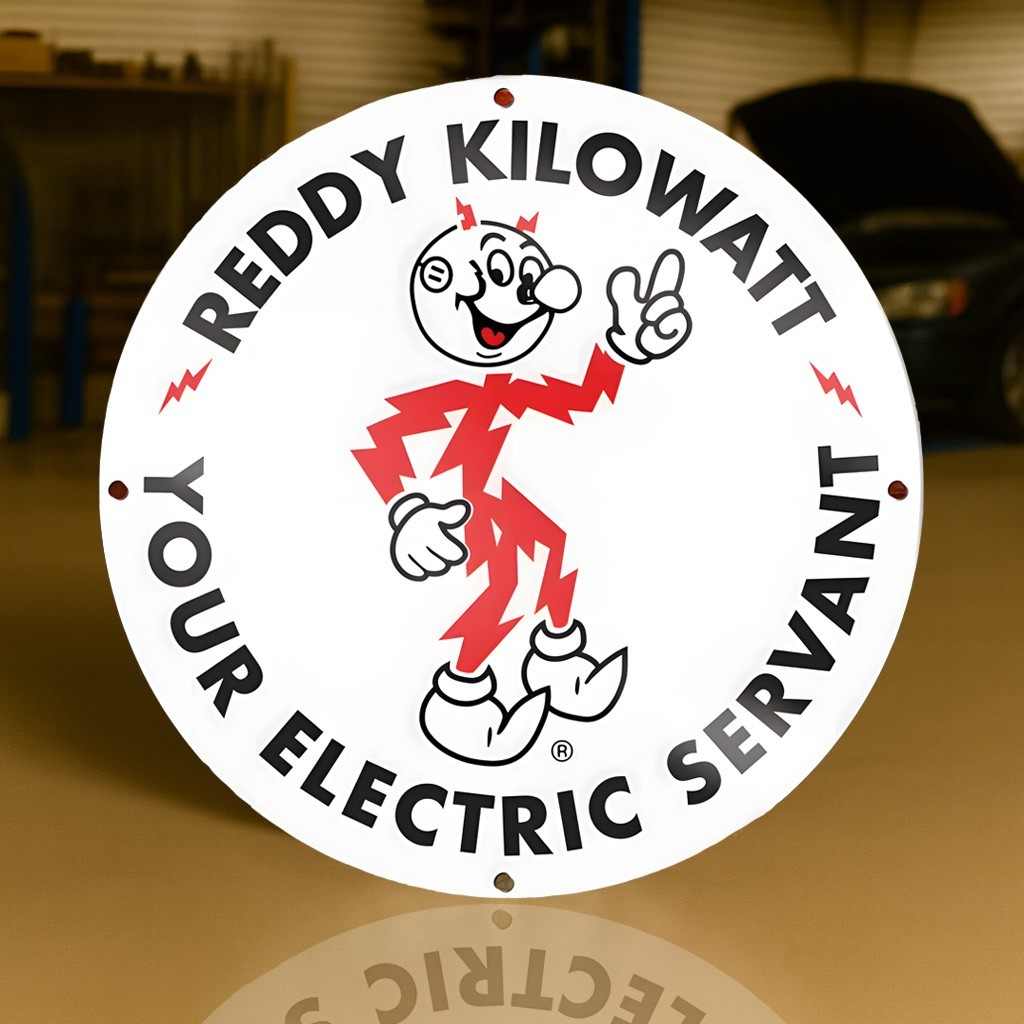 Reddy Kilowatt – Vintage “Your Electric Servant” Sign 19.7″ (50cm)