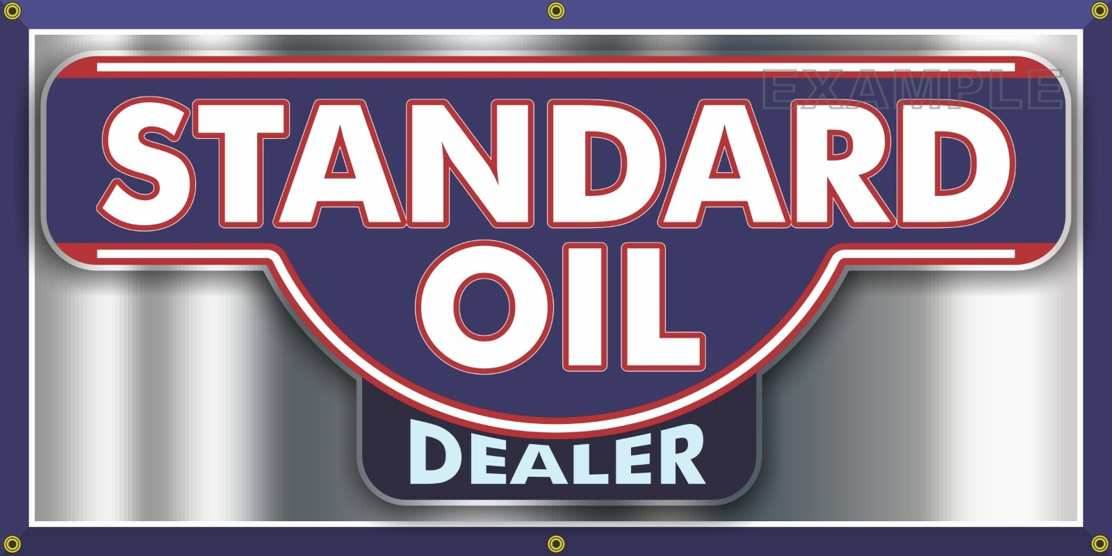 STANDARD OIL DEALER GAS STATION VINTAGE OLD SIGN REMAKE BANNER SIZE OPTIONS