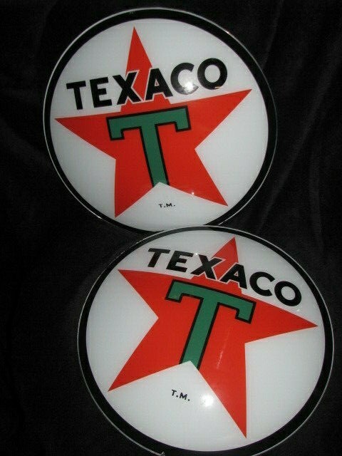 DEFECTIVE 15 TEXACO GAS PUMP GLOBE LENSES G3D