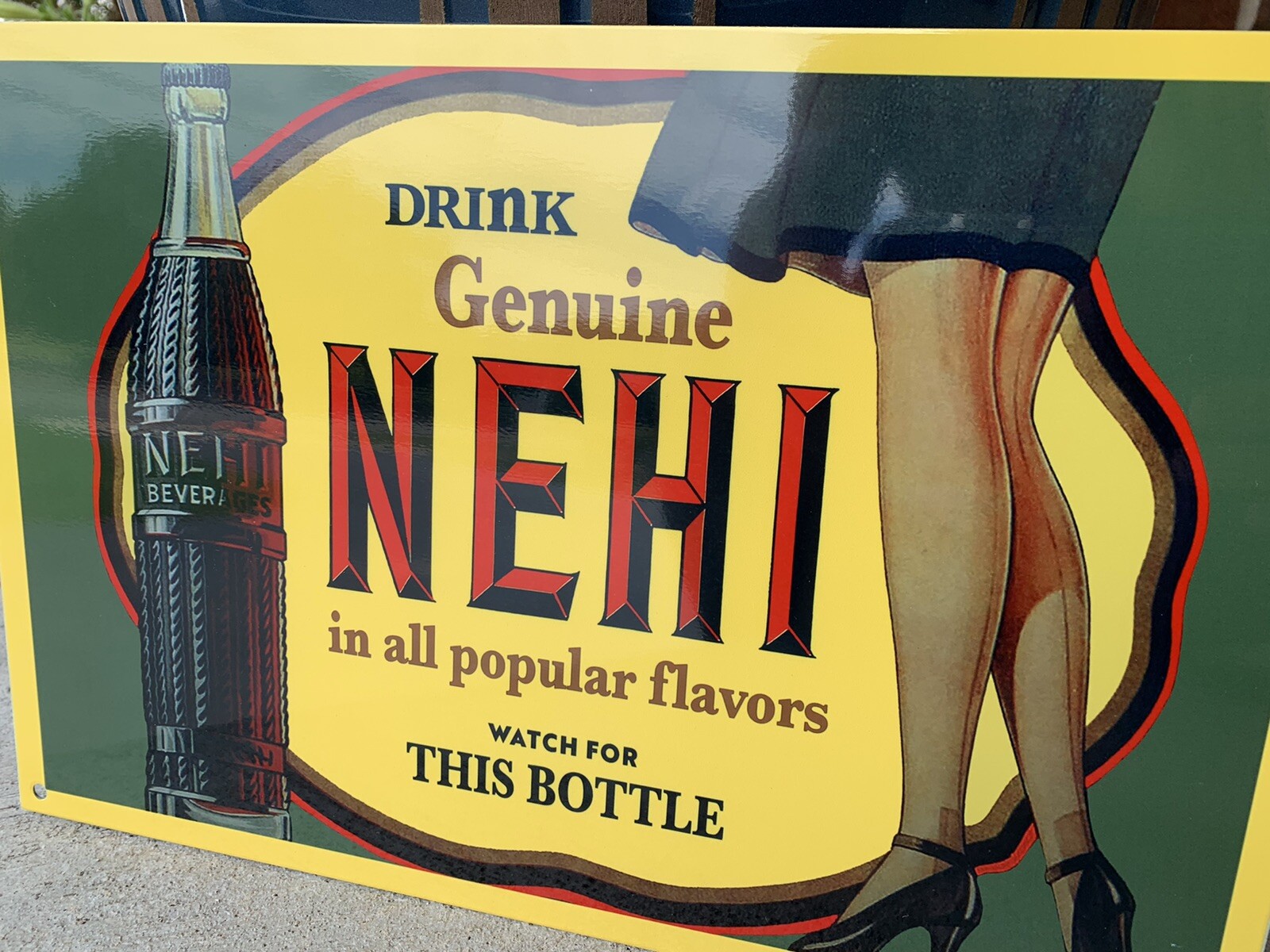Vintage Style Nehi Soda Pop Heavy Steel Metal Quality Sign