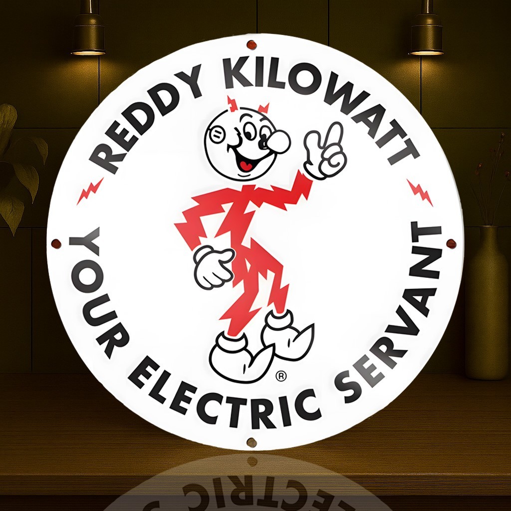 Reddy Kilowatt – Vintage “Your Electric Servant” Sign 19.7″ (50cm)