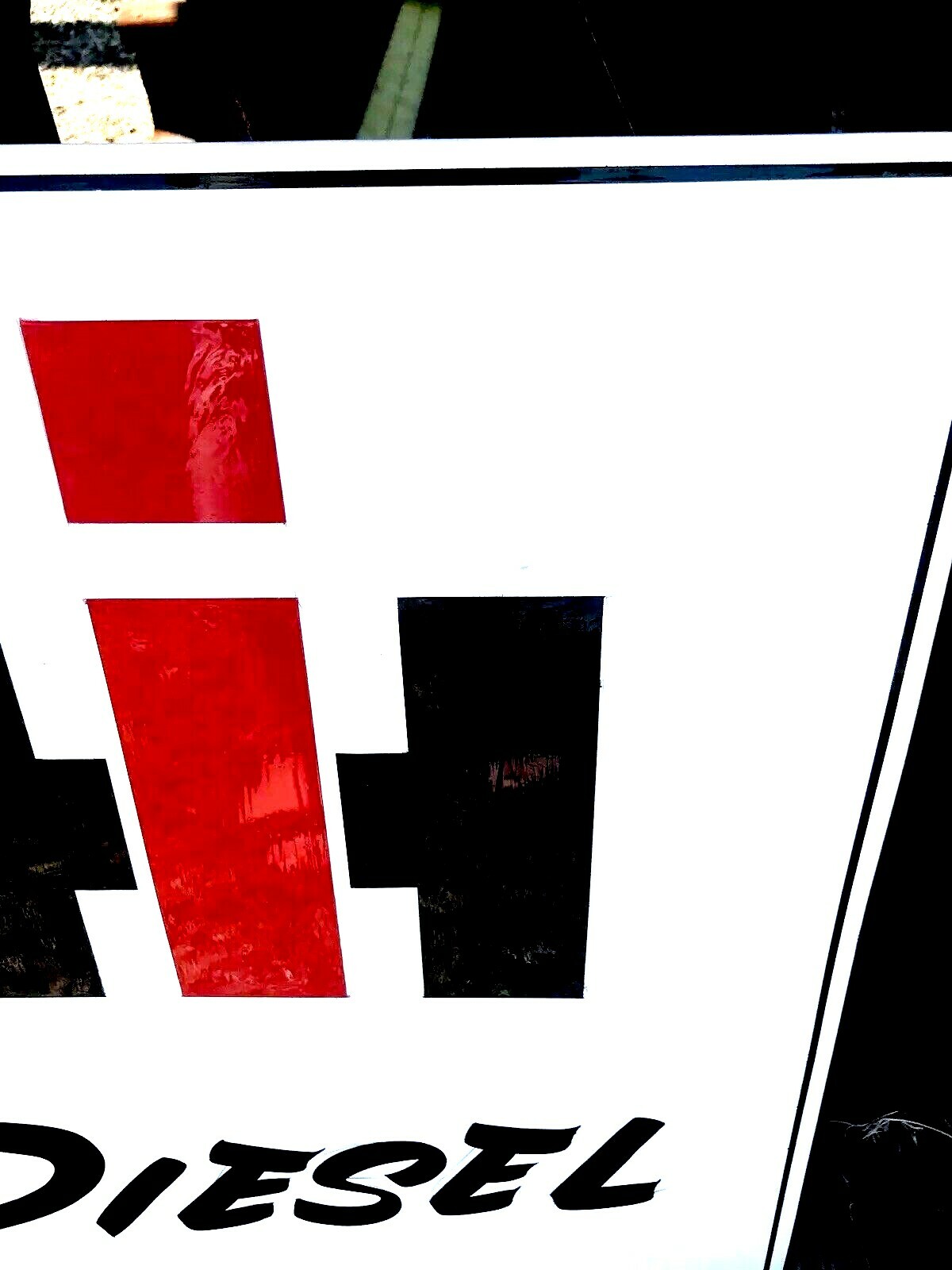 INTERNATIONAL HARVESTER DIESEL SERVICE Shop IH HAND PAINTED SIGN BY SIGN PAINTER