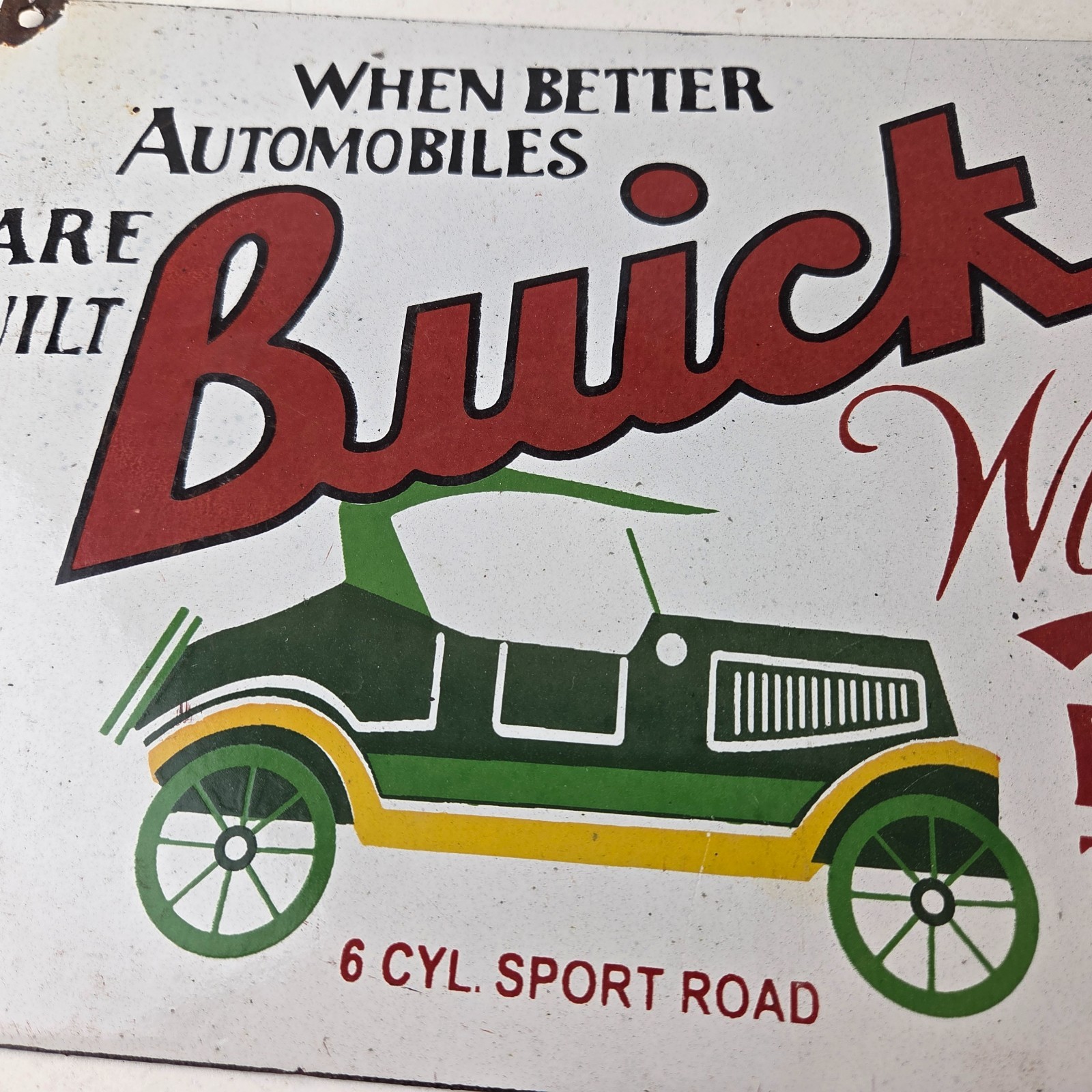 Vintage Buick Sign – Porcelain Automobiles Gas Pump Service Dealership Sign