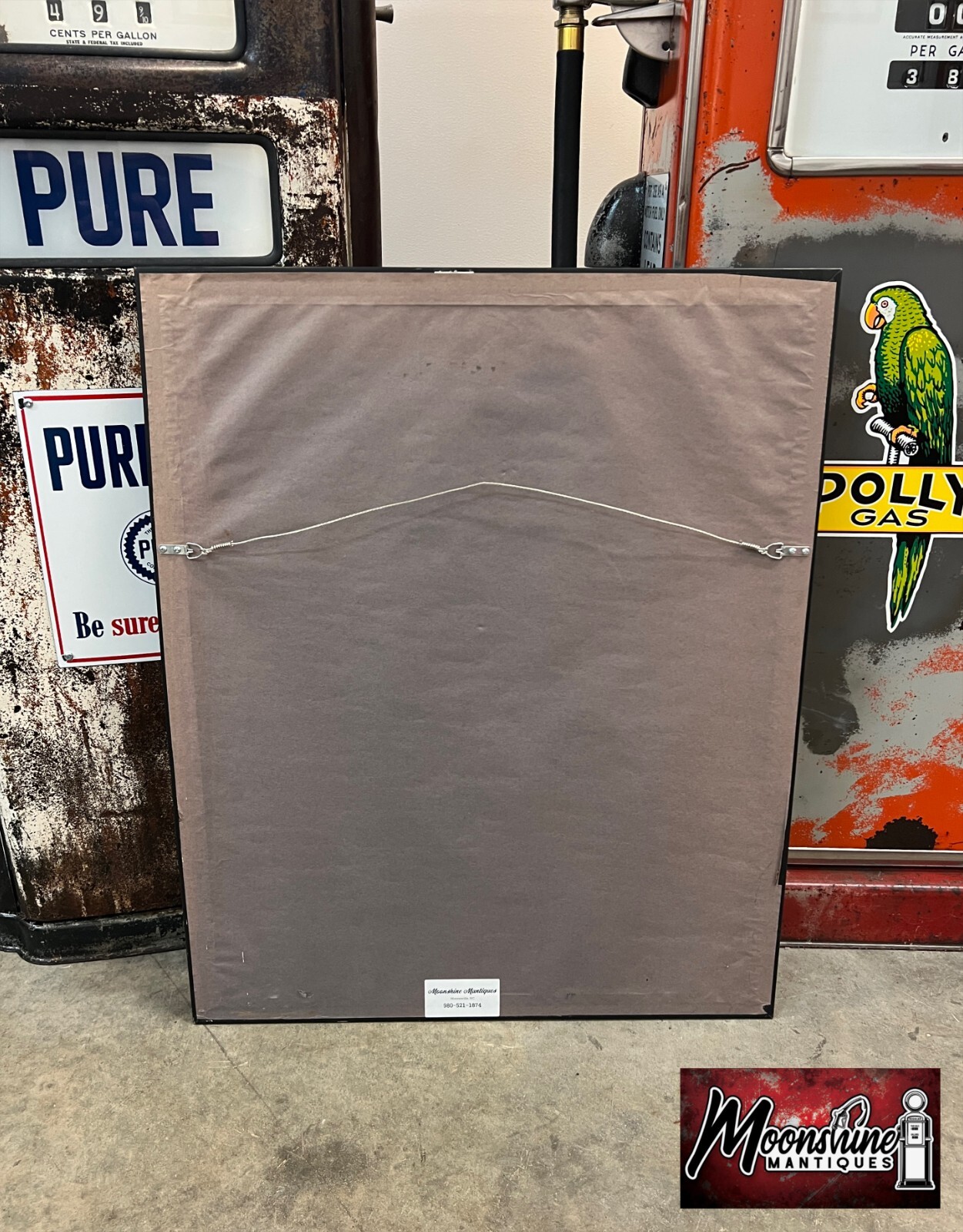 Vtg. 1940’s VEEDOL Motor Oil Framed Advertising Sign