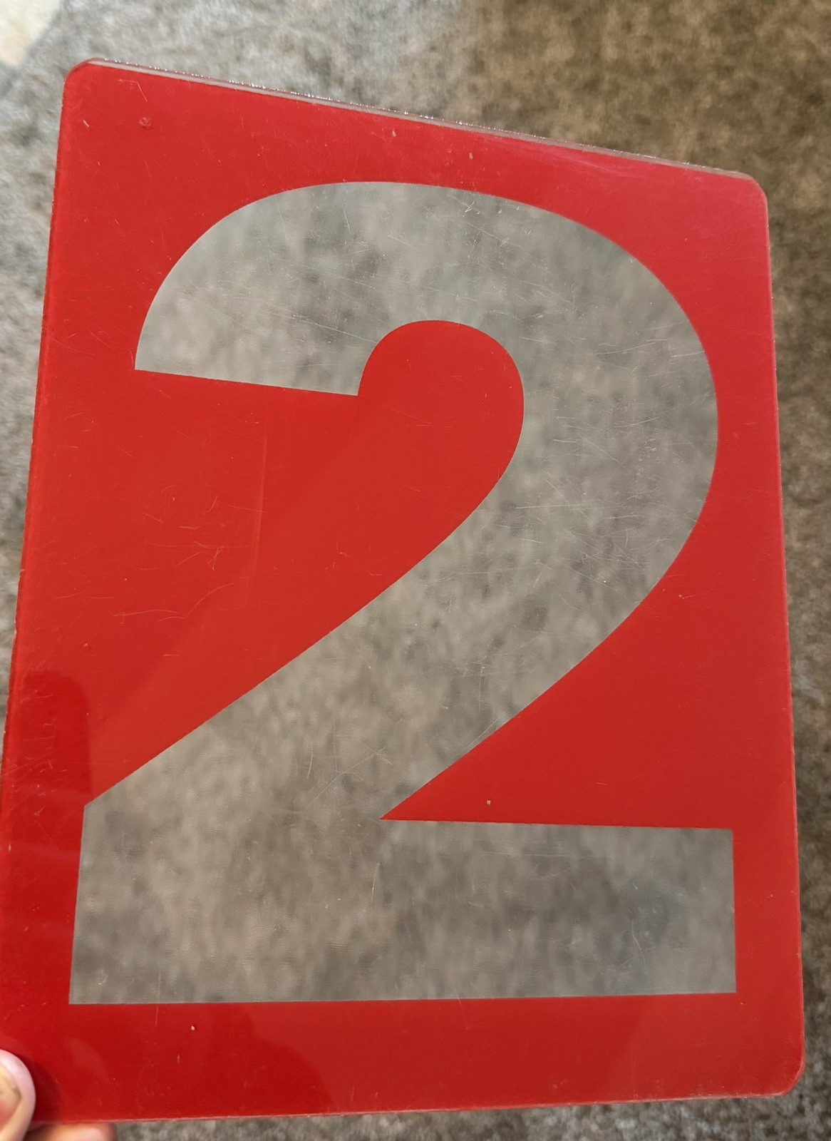 Gas Station Price Numbers 0-9 58 Piece Set Of 8” X 10” Red Clear Plexiglass