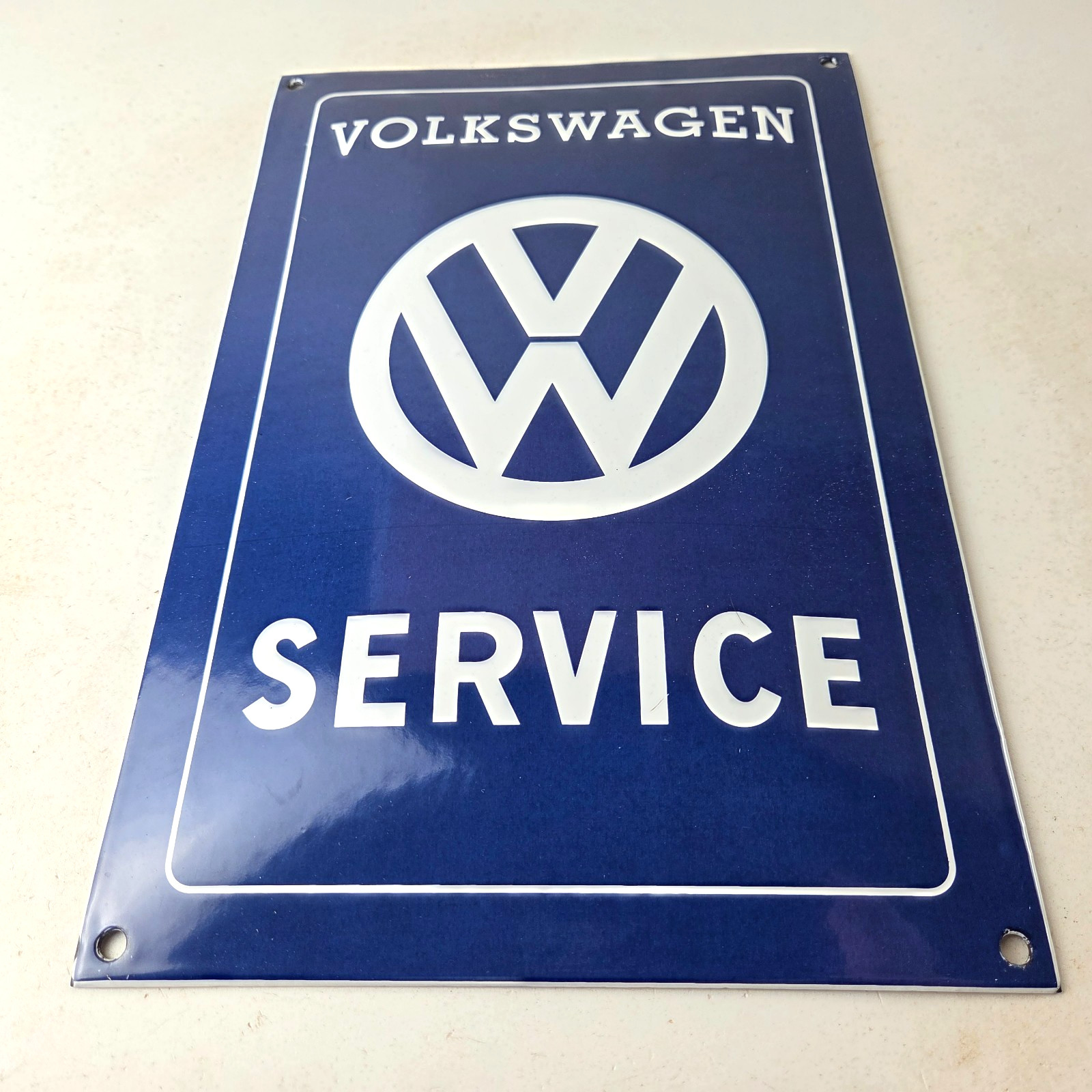 Vintage Volkswagen Sign – Service & Sales Automobile Gas Pump Porcelain Sign