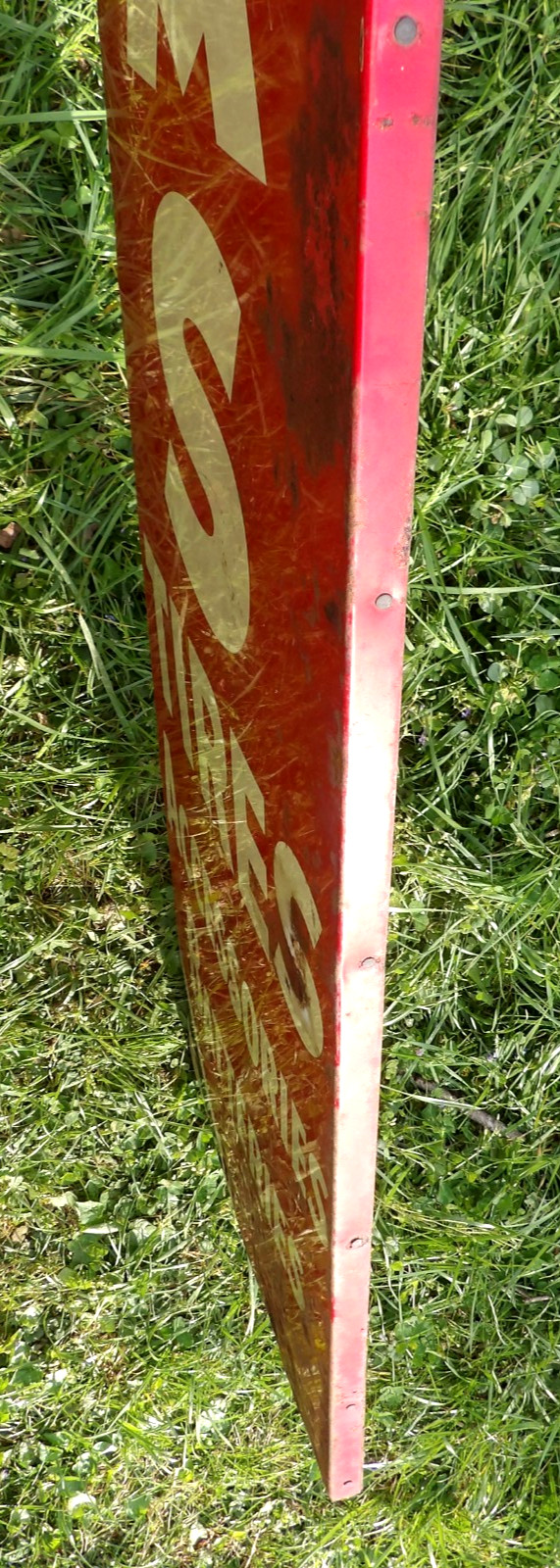 Vtg 1961 ATLAS TIRES METAL SIGN Batteries Accessories Gas/Oil/Service Station