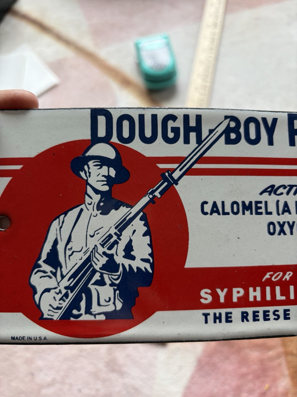 Porcelain Dough Boy Prophylactic Sign