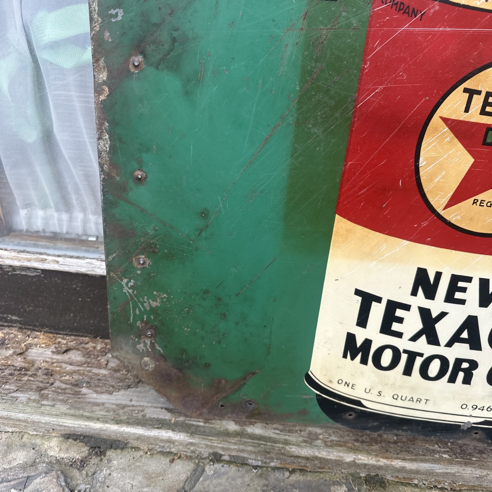 RARE Texaco Gasoline Sign Advertising Sign Texaco Motor Oil Sign Gas Oil