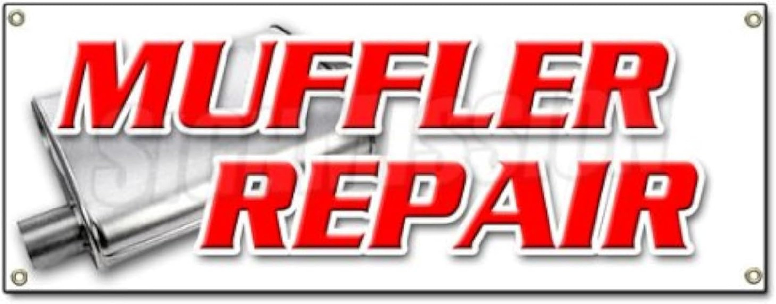 Muffler Repair Banner Sign Brake Shop Auto Repair Oil Changes Tire Repair Cars