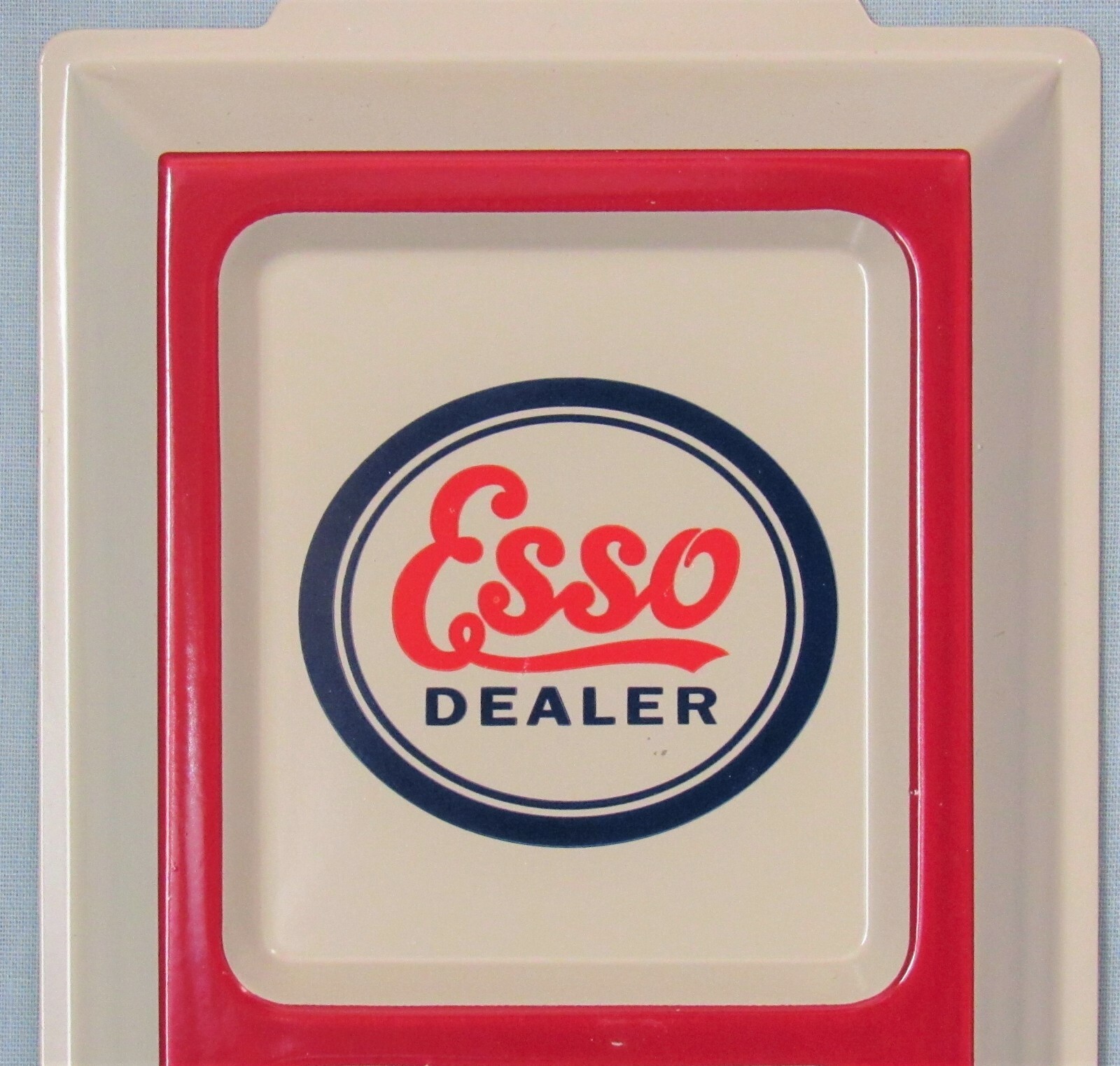 Esso Filling Station ~ Embossed Tin Advertising Thermometer
