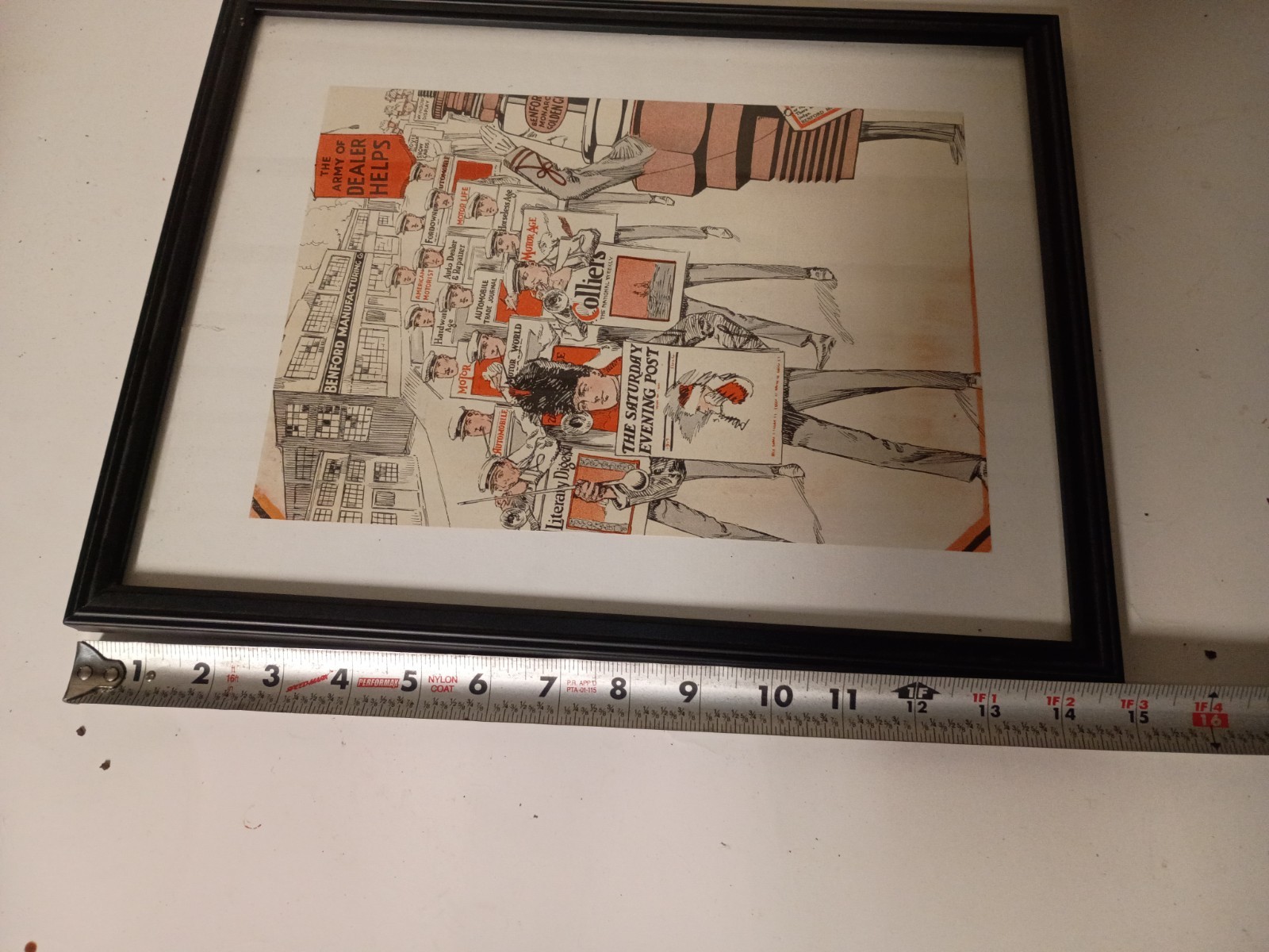 Vintage Bedford Spark Plug Double Sided Advertisement In Cheap Frame