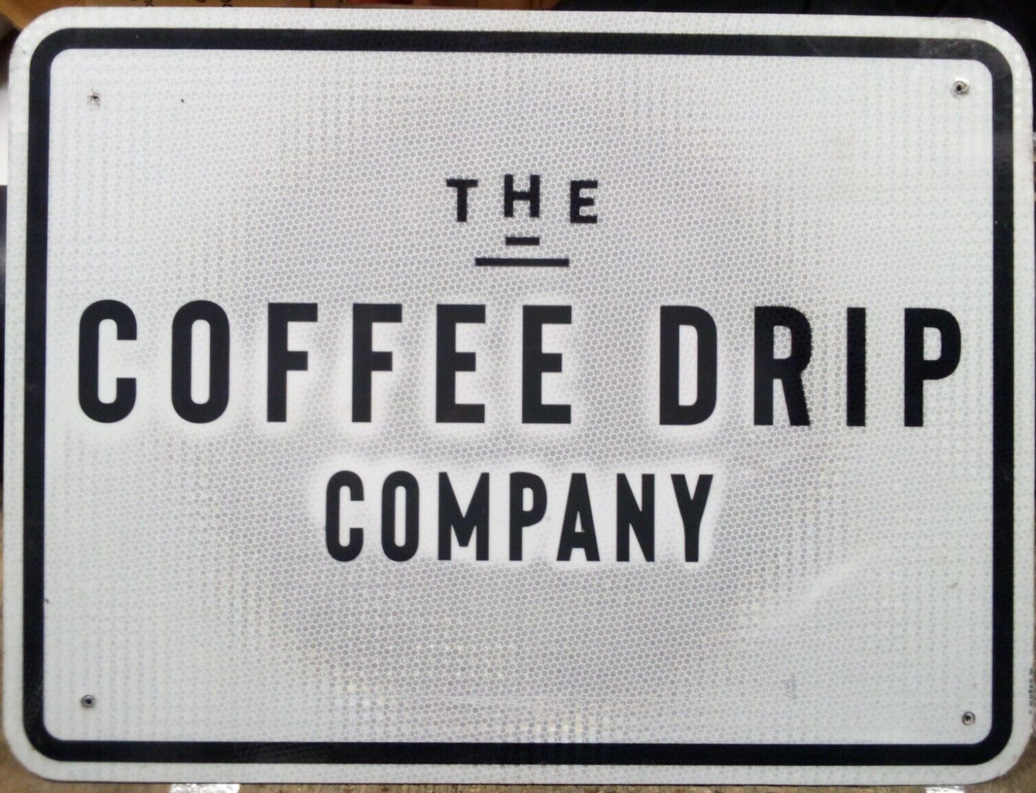 ADVERTISING HWY EXIT SIGN 18X24 BARN MAN CAVE MASALA EXPRESS COFFEE DRIP CO 4O