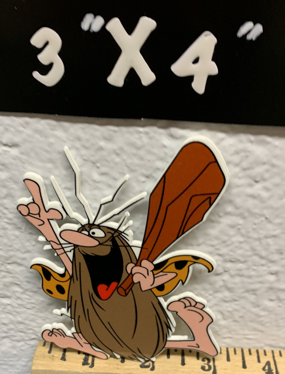 CAVEMAN Heavy Gauge Metal Magnet Cartoon Character TV Show Comic Books Gas Oil