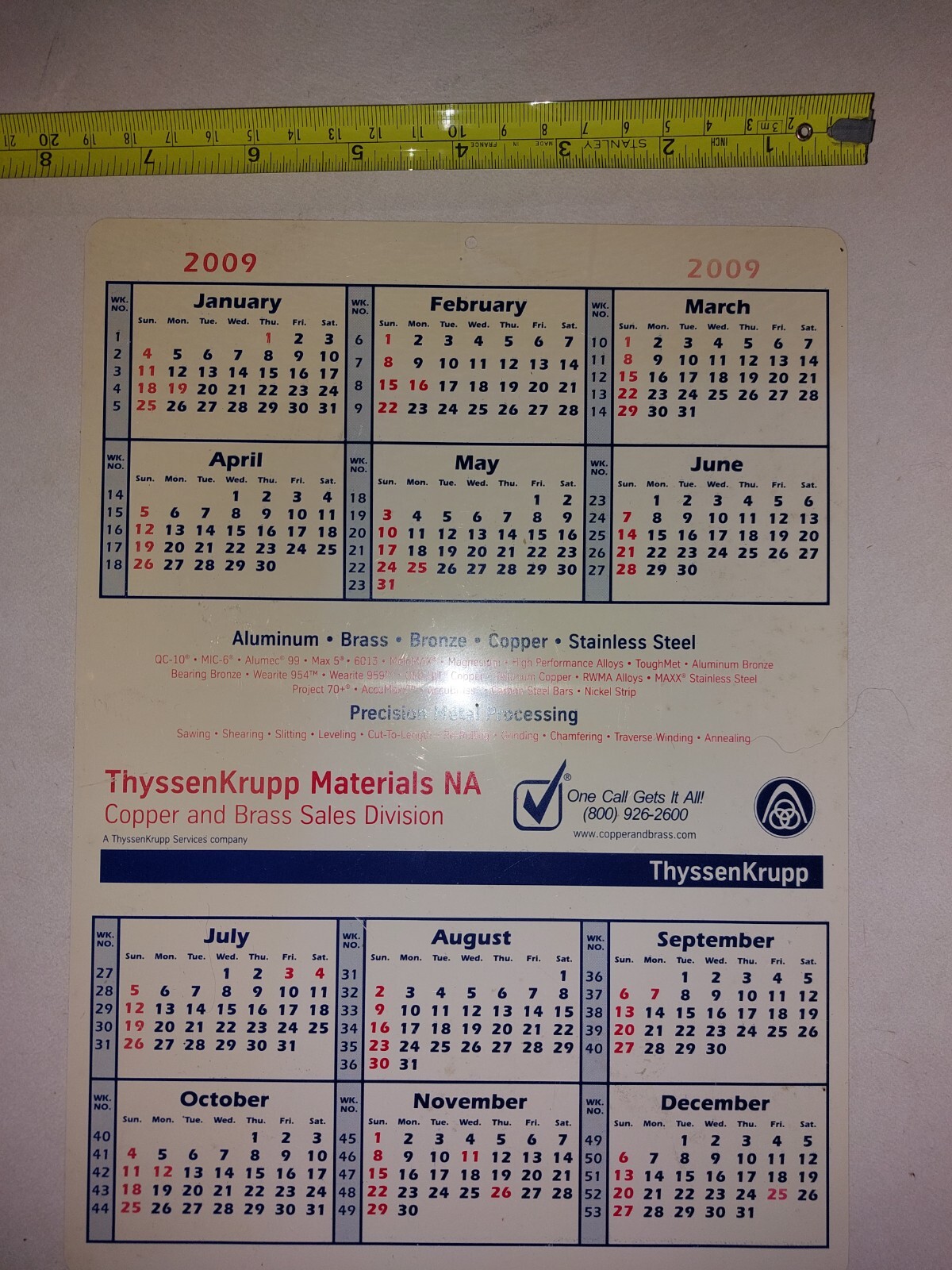 Garage Fractions, Decimals, mullimeter-calendar. Vintage 8″x10″ Plastic Sign.