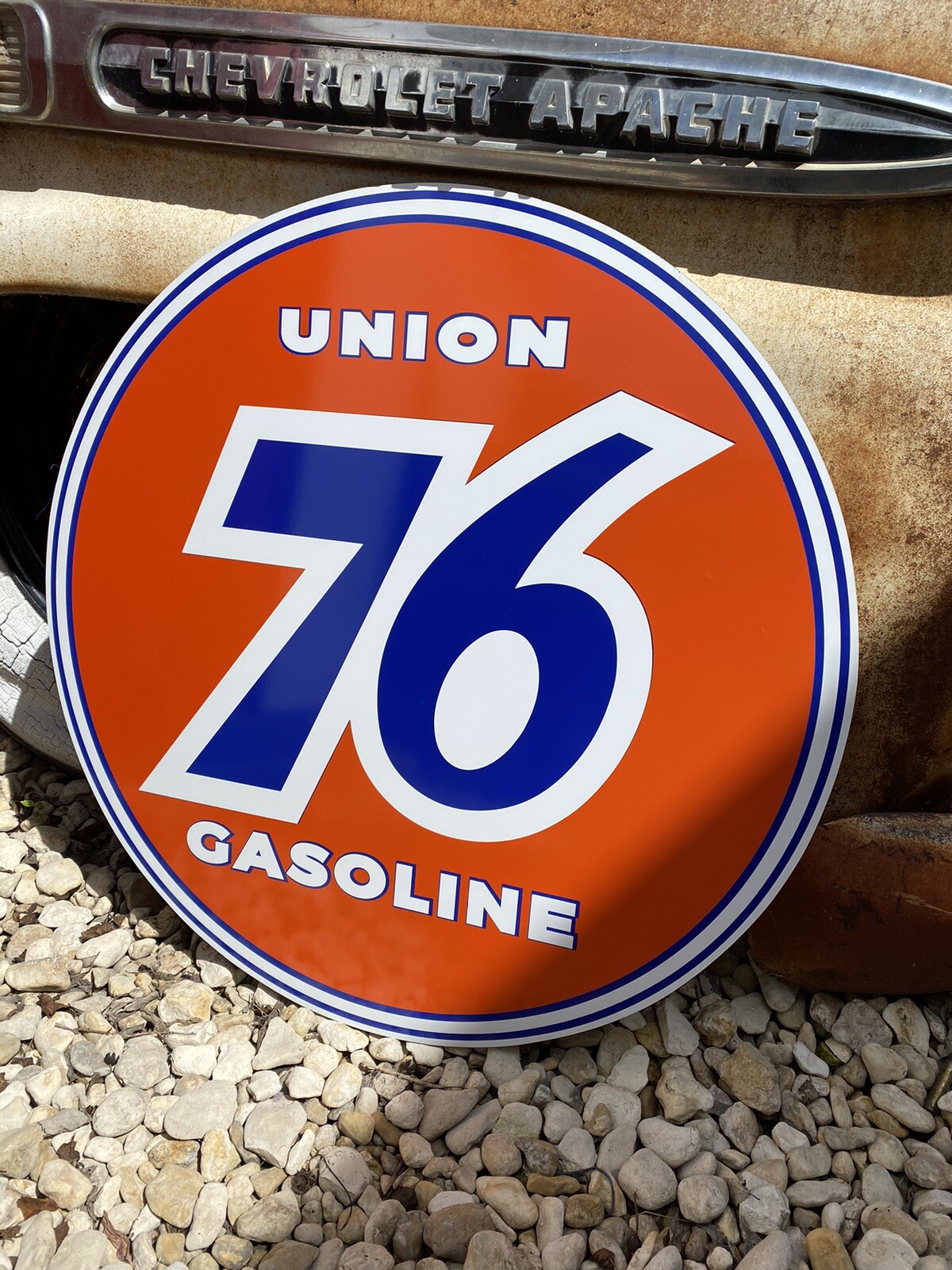 Antique Vintage Old Style 76 Gas Oil Service Station Sign!
