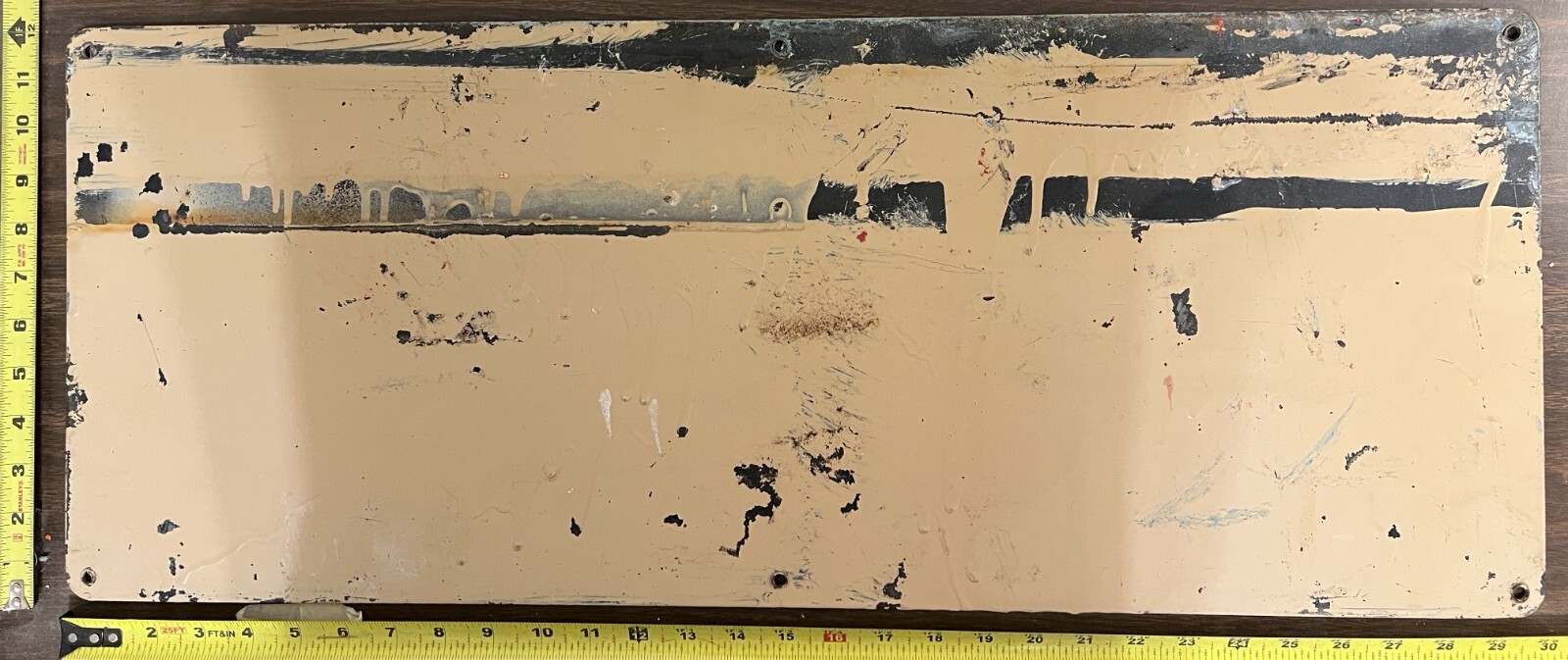 Vintage Porcelain Oil Field Sign – Wm. Gruenerwald & Assoc. Inc. Denson Trust