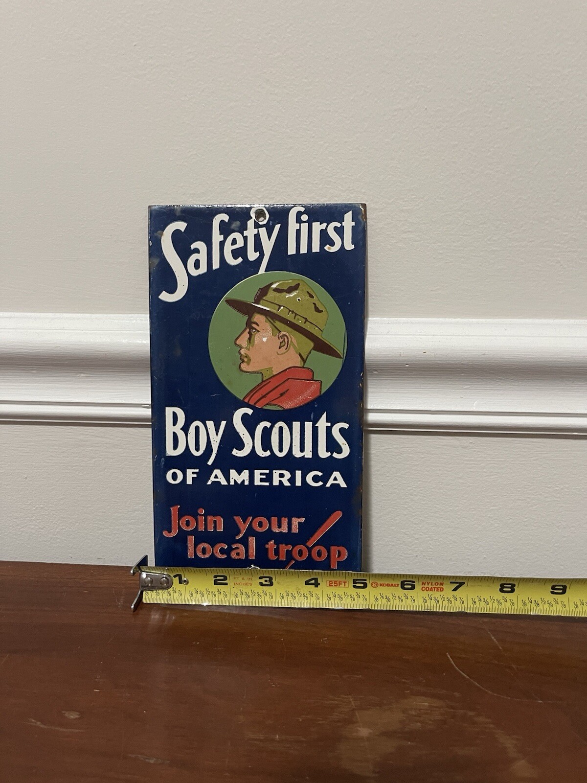 Boy Scouts of America Service Station Safety 1st Sign Join Your Local Troop 5×9