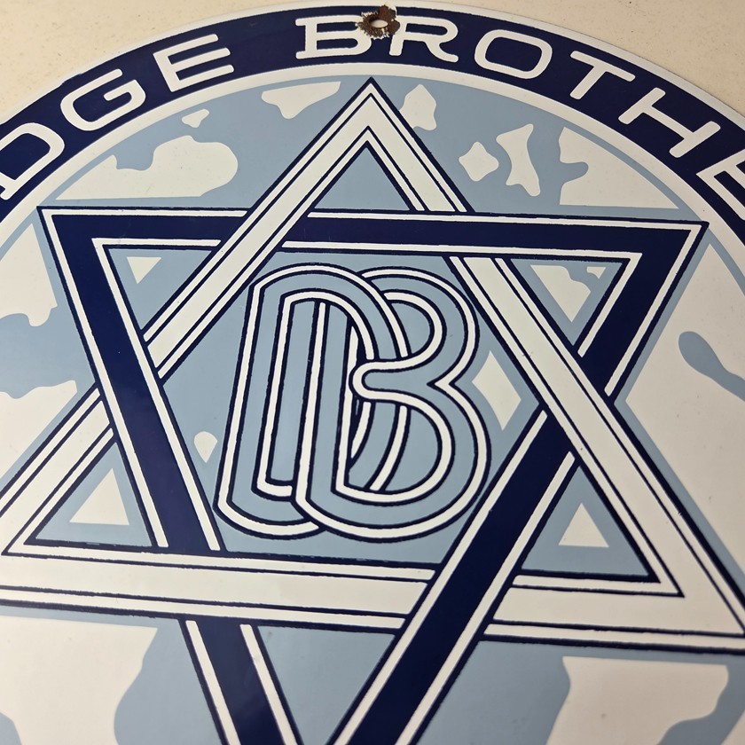 Vintage Dodge Brothers Sign – Sales & Service Gas Automobile Pump Plate Sign