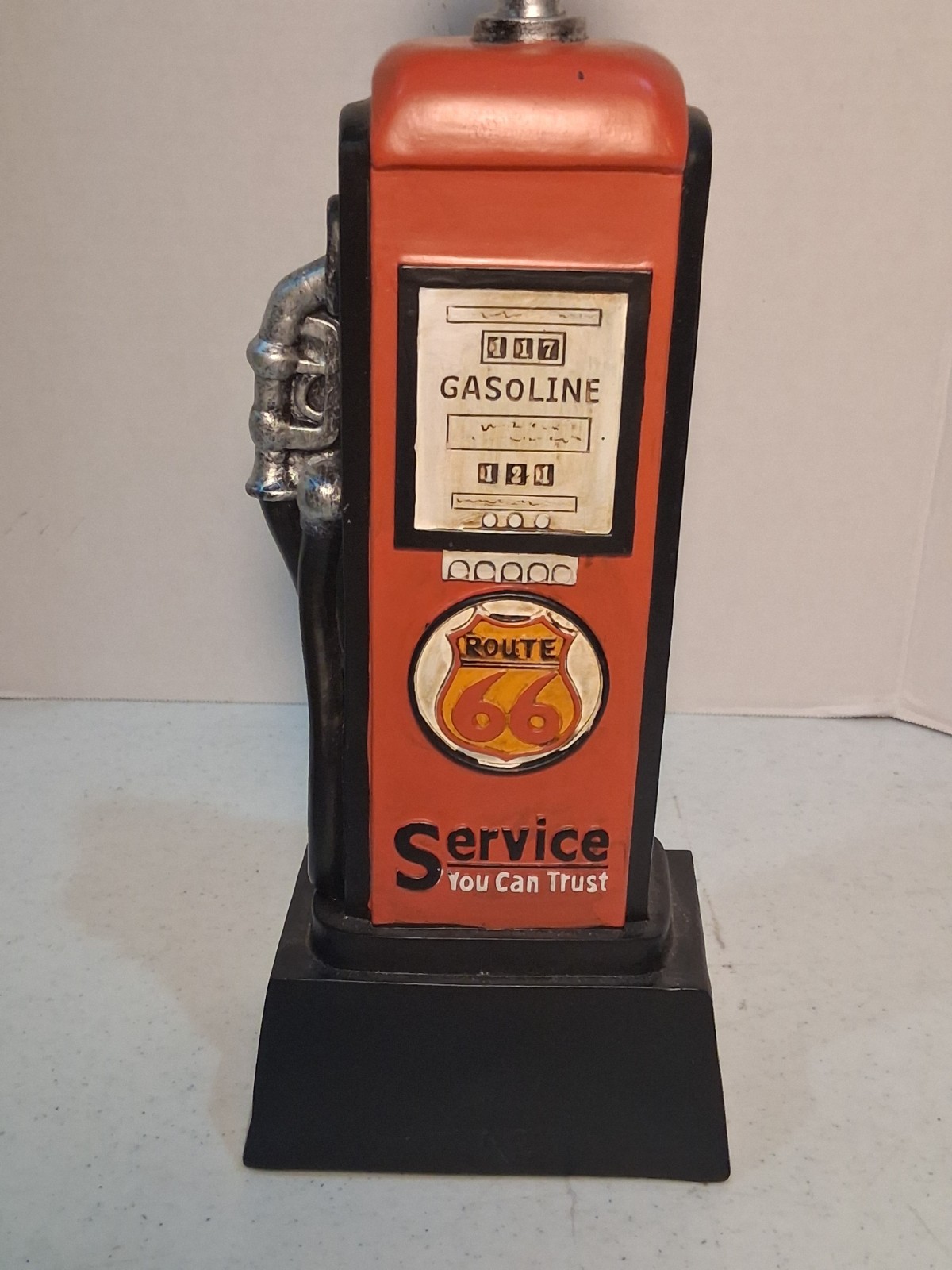 Route 66 Gas Pump Statue; Resin; Retro/Garage/Man Cave “Decor 11” Brand; NOOB