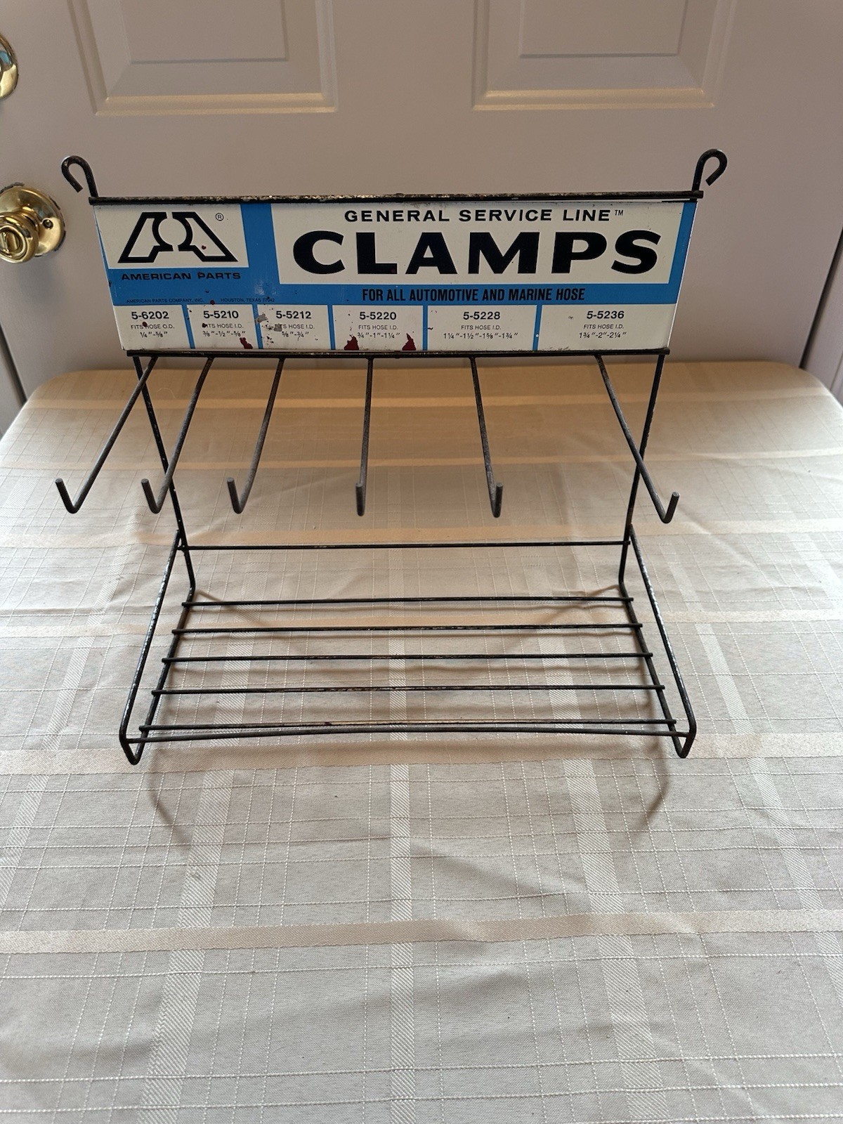 Vintage American Parts General Service Lines Clamps Storage Display Rack