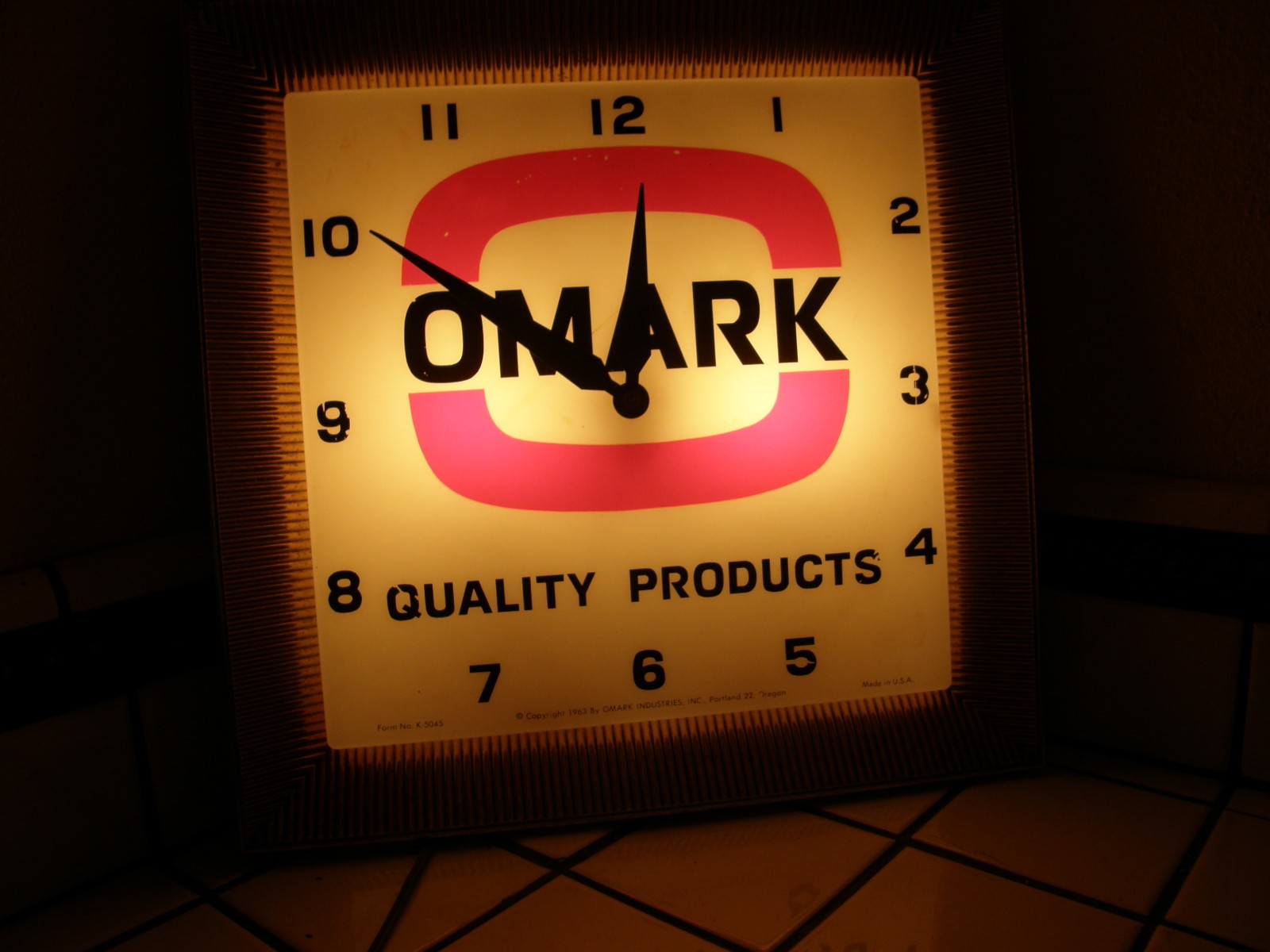 Omark Industries quality Product lighted clock sign Chain Saw Now Oregon tool