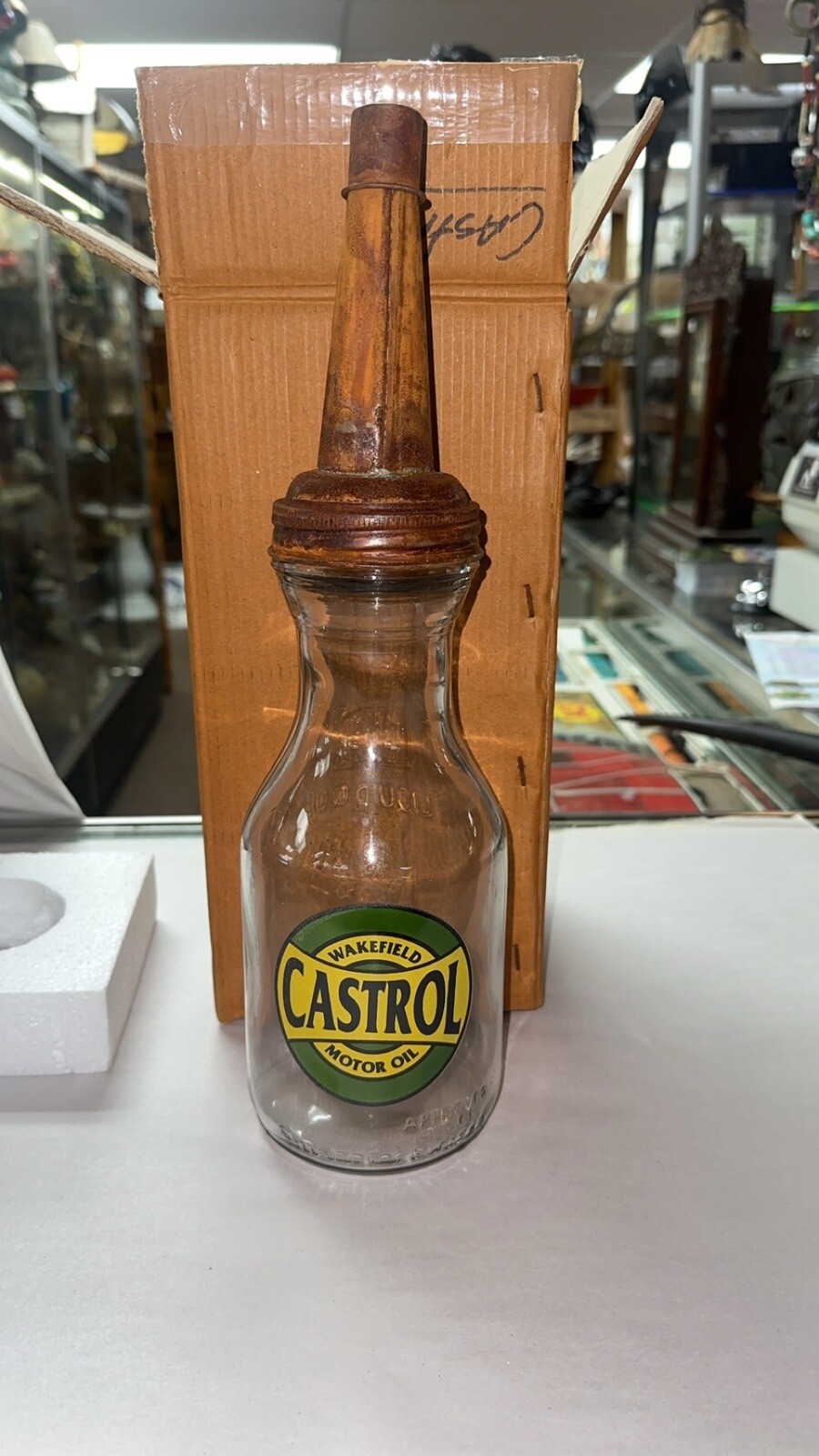Castrol gas oil advertising Bottles