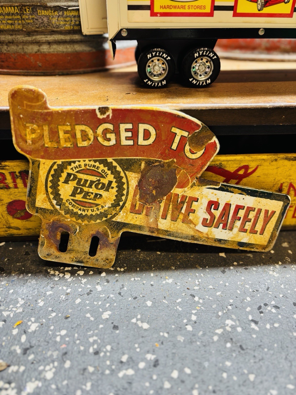Purol Pep Porcelain Advertising Sign