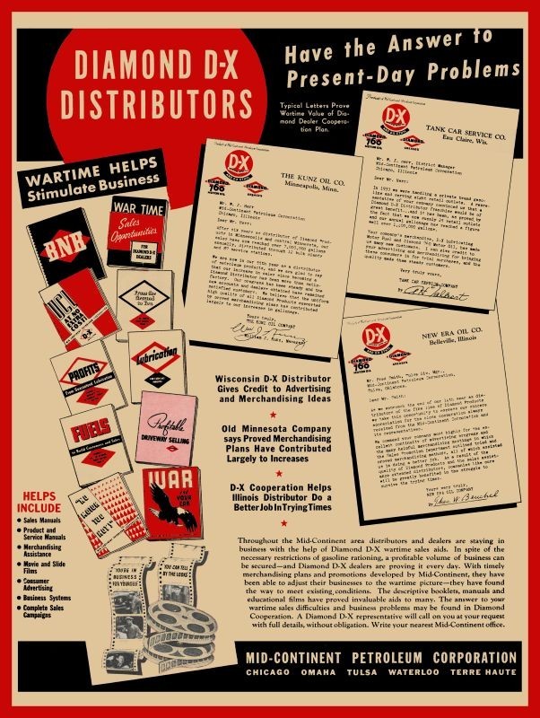 1943 Diamond DX, D-X Gasoline Distributor Theme NEW Metal Sign: 9×12″