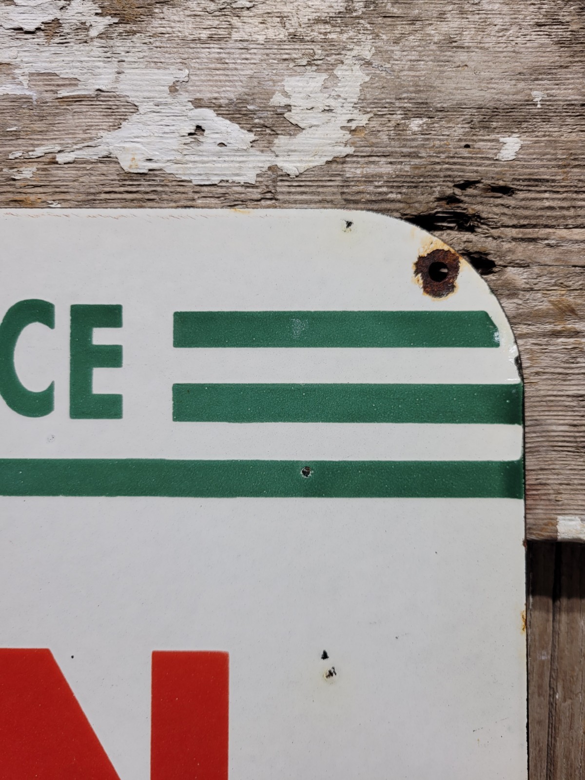 VINTAGE CITIES SERVICES PORCELAIN SIGN OLD GAS STATION RESTROOM BATHROOM TOILET