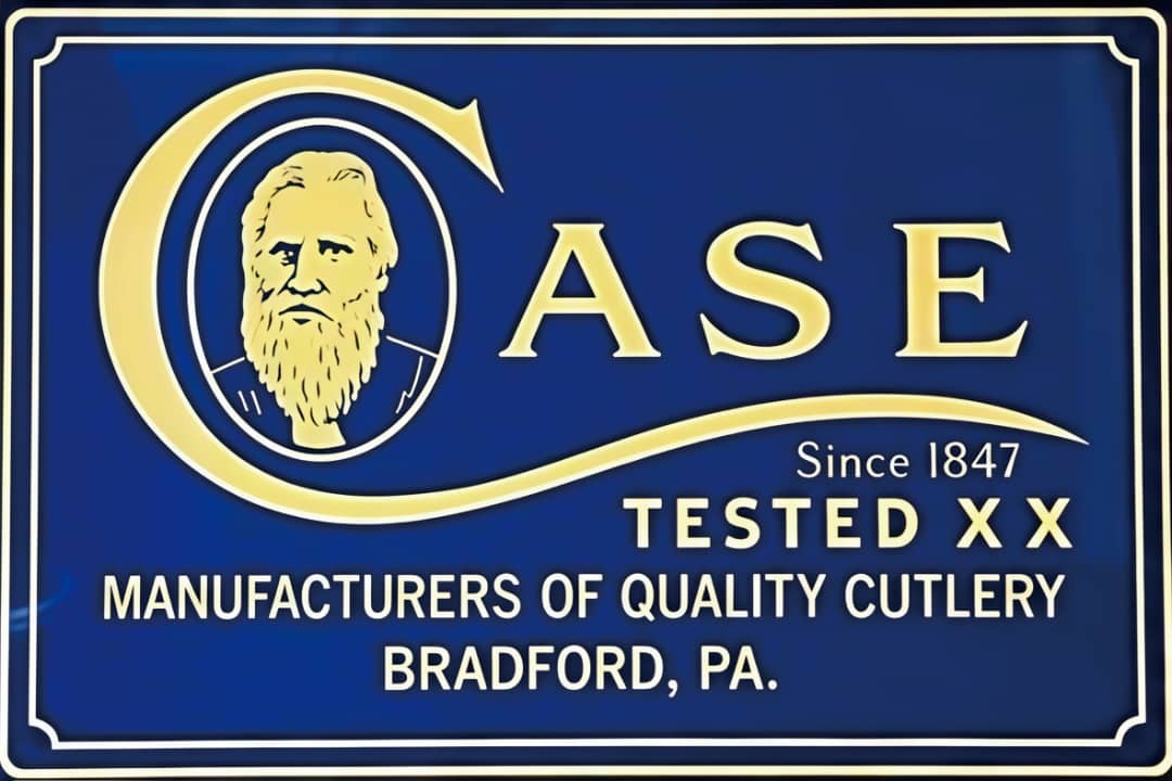 Case Cutlery Knives Vintage Style Metal Sign 8×12 Blue Reproduction Advertising