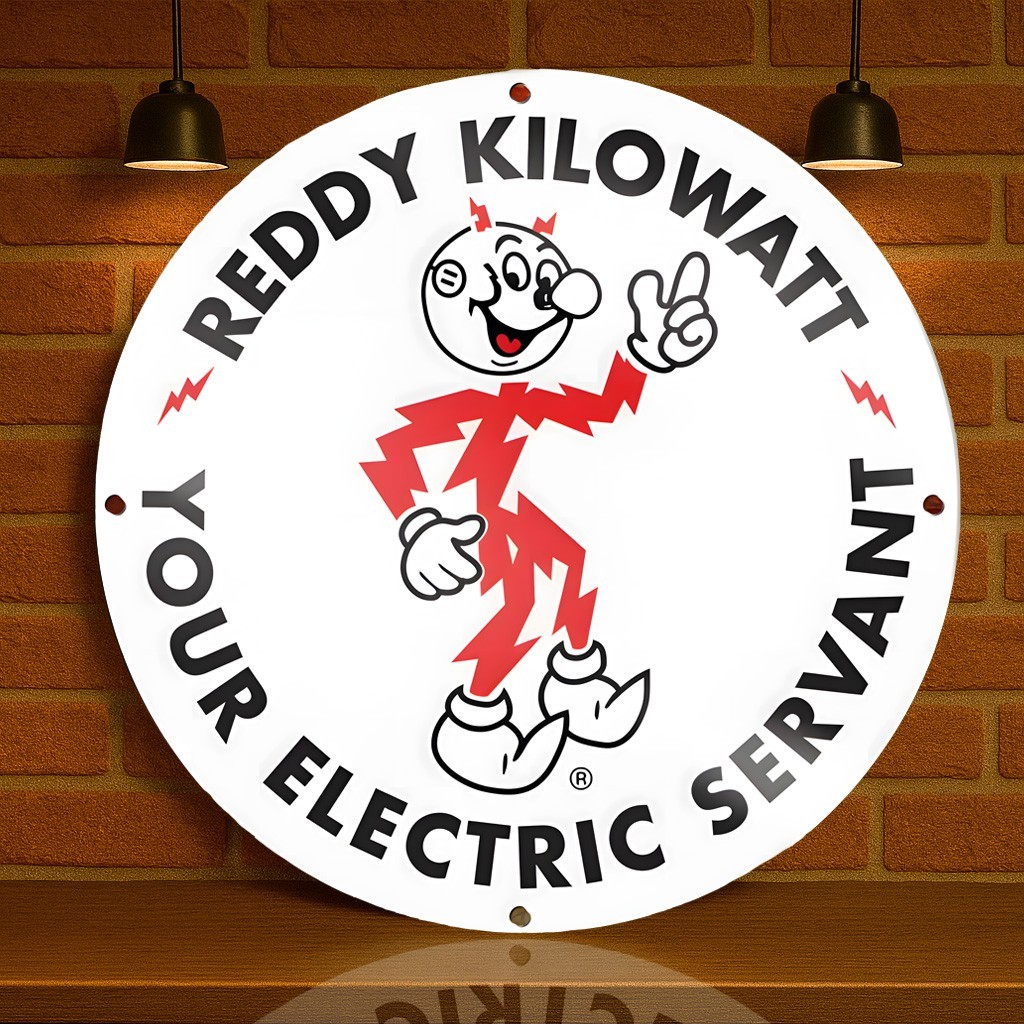 Reddy Kilowatt – Vintage “Your Electric Servant” Sign 19.7″ (50cm)